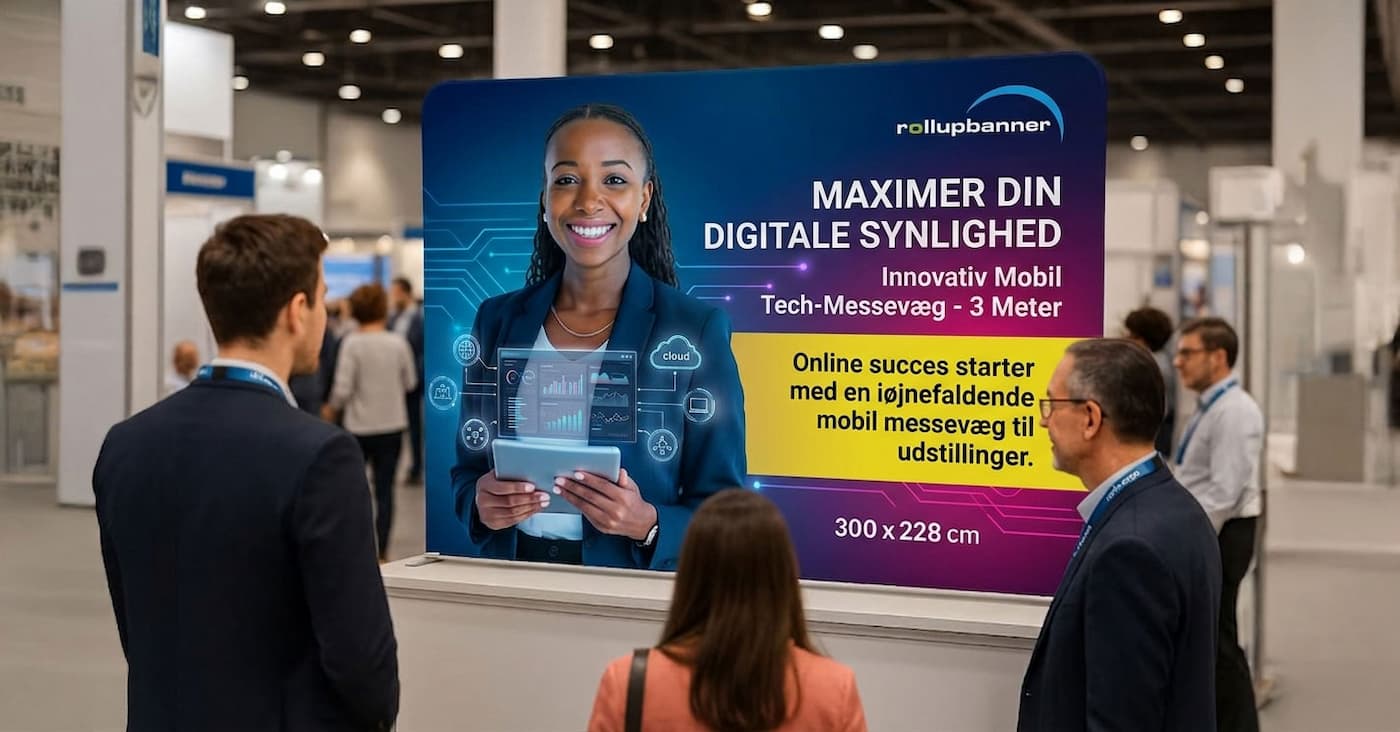 Online succes starter med en iøjnefaldende mobil messevæg